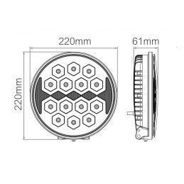 High Beam BAT 103W 12-24V LED, 7480 lm, Position Light